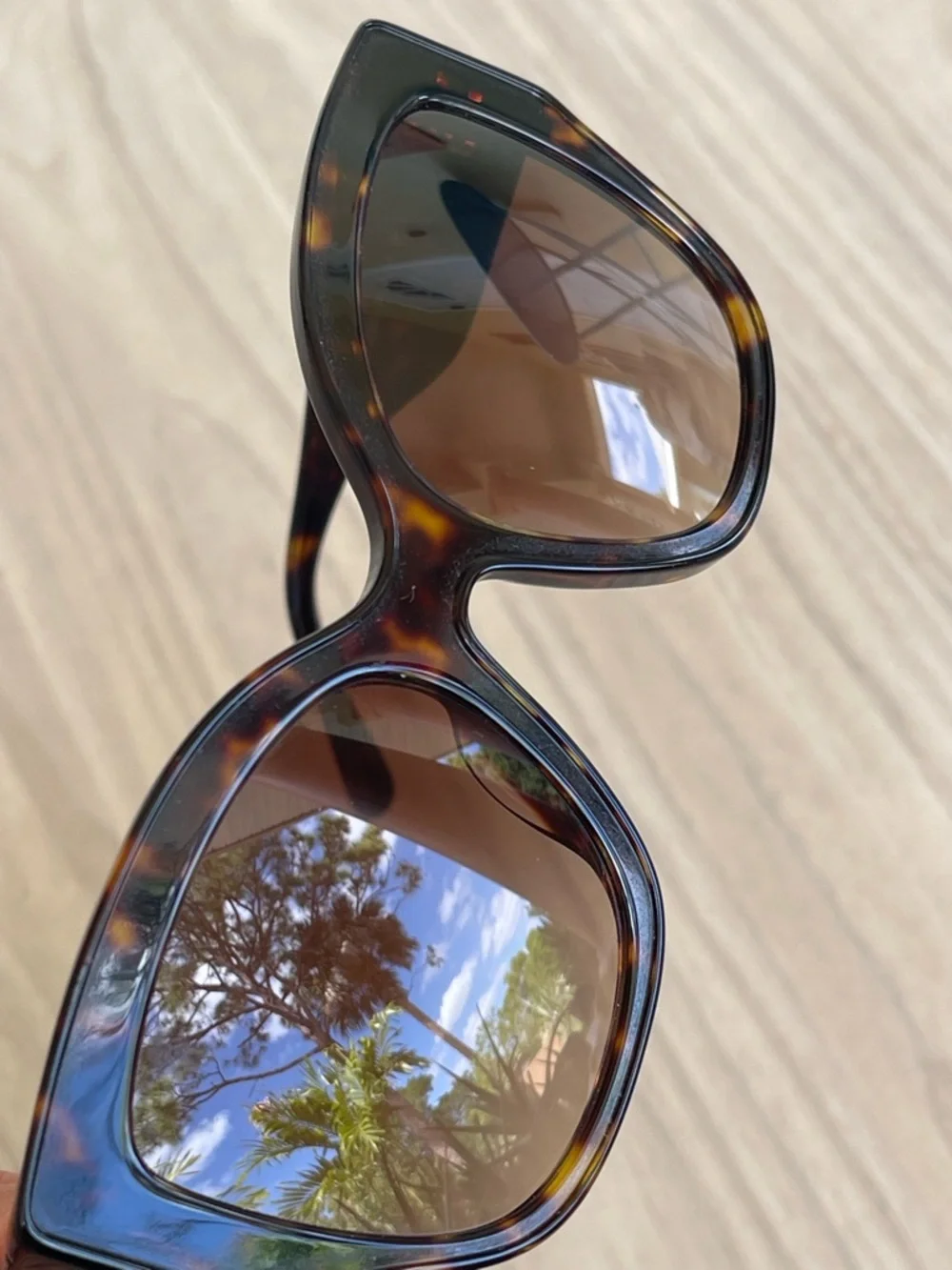 Tory Burch Tortoiseshell Cat-Eye Sunglasses with Brown Gradient Lenses